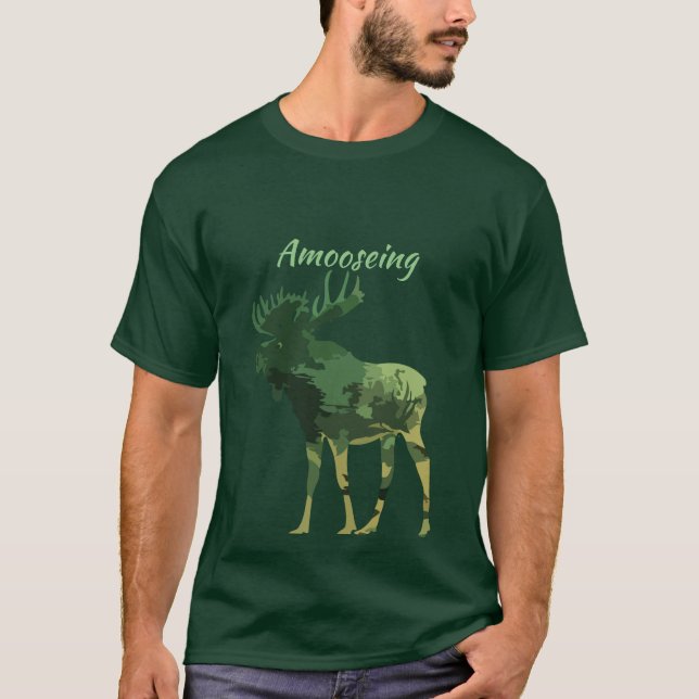 Roligt Offert Sök efter den här omgivande moset T Shirt (Framsida)
