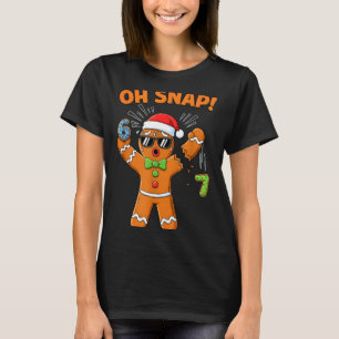 Roligt Oh Snap 67 Sex Sju Meme Gingerbread Män Wo T Shirt