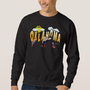 Roligt Oklahoma State Bird Scissor Svan, Armadillo Lång Ärmad Tröja
