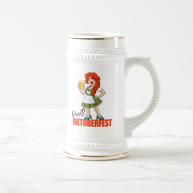 Roligt Oktoberfest Girl with Beer Sejdel (Höger)
