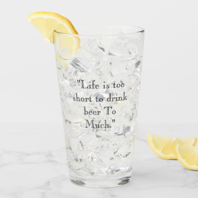 Roligt öl citat glas (Framsida Ice)