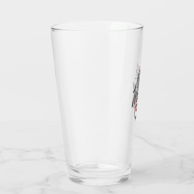 Roligt ölglas "Fräck kvinna" Glaskopp (Höger)