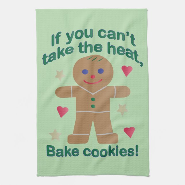 Roligt "Om du inte kan ta Pepparkaksgubben Värme" Kökshandduk (Vertikal)