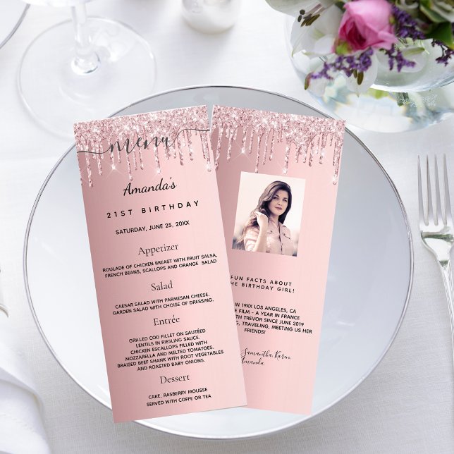 Roligt om  foto för rosa glitter reklamkort (Skapare uppladdad)