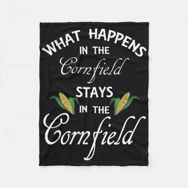 Roligt om vad som händer i Cornfield är att boskap Fleecefilt (Framsidan)