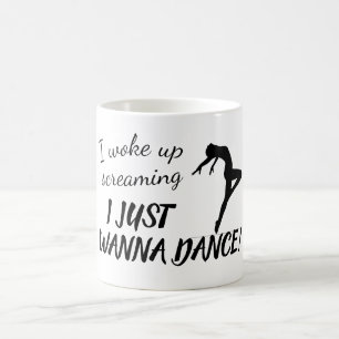 Roligt önska precis att dansa beställnings- text kaffemugg