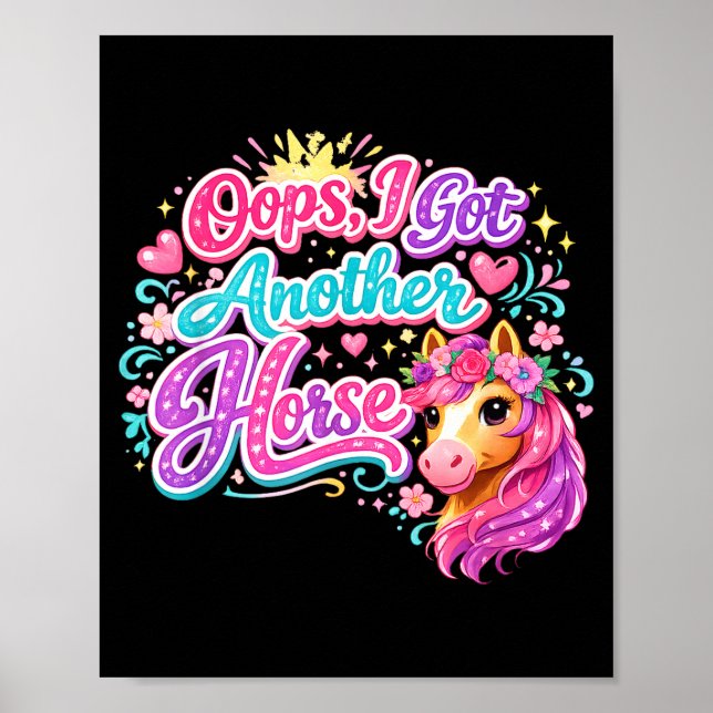 Roligt oops jag fick en till häst  poster (Framsidan)
