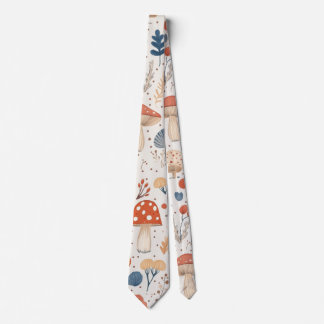 Roligt Orange Autumn Mushroom Garden Tie Slips