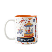 Roligt Orange Carnival Barns födelsedag Circus Mön