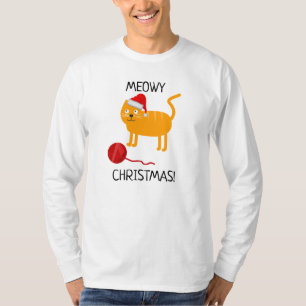 Roligt Orange Cat Meowy jul Manar T-Shirt