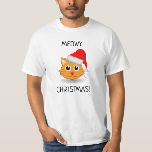 Roligt Orange Cat Meowy jul Manar T-Shirt