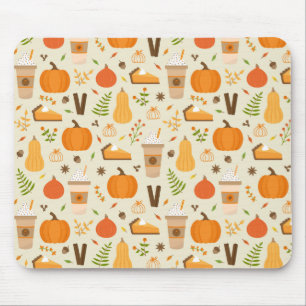 Roligt Orange Fall Mönster Musmatta