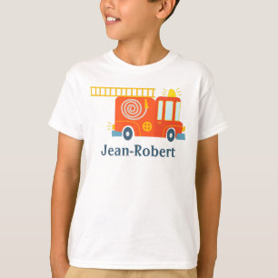 Roligt orange fire lastbil slstege siren t shirt