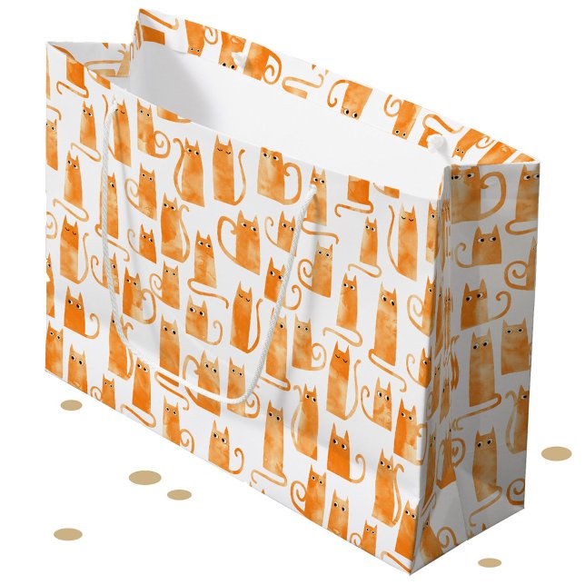 Roligt Orange Katt (Fun orange ginger cat pattern gift bag)