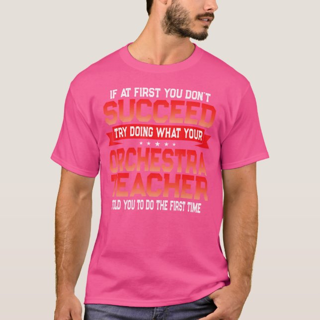 Roligt Orchestra Teacher Gift Funny School Music Q T Shirt (Framsida)