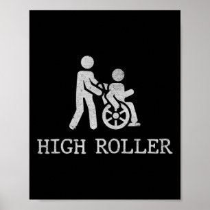 Roligt ord för rullstolsanvändare2 Funktionshinder Poster