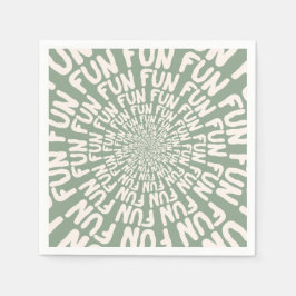 Roligt ord om citrongräs av spiral kräm grönt  pappersservett