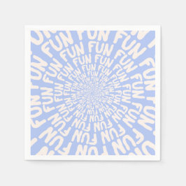 Roligt ord som upprepar spiral kräm lilac lila pappersservett