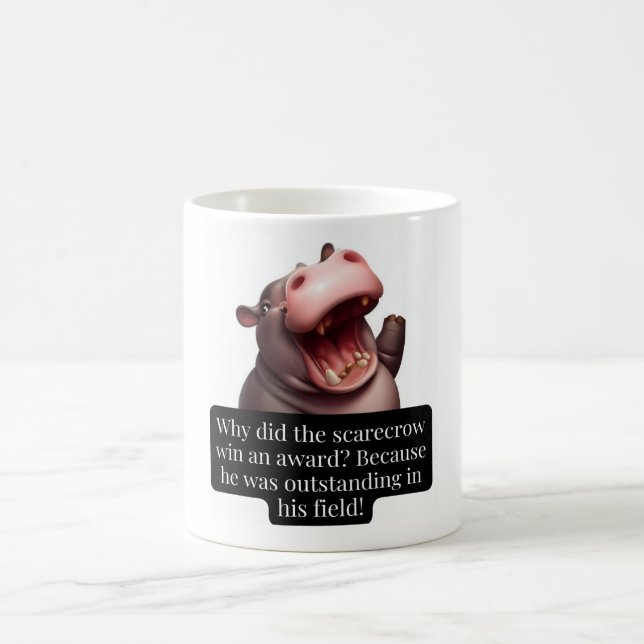 roligt ordspråk Hippo Kaffemugg (Center)