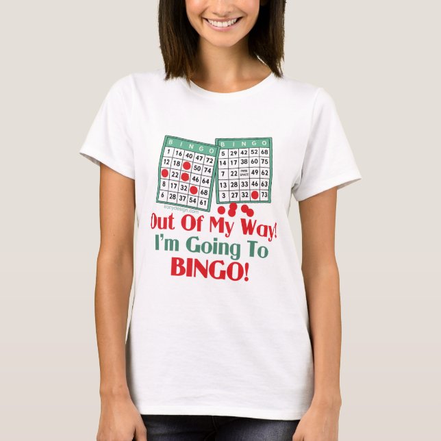 Roligt ordstäv för Bingo Tee Shirt (Framsida)