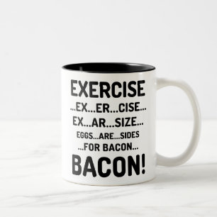 Roligt öva för baconmuggar Två-Tonad mugg