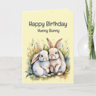 Roligt på födelsedagen: Raring Hunny Bunny Animal Kort