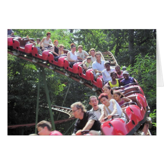 Roligt på underlägg rullhjul hälsningskort (Framsidan Horizontal)