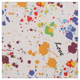 Roligt Paint Drives Colorful Vår Kärlek Tyg