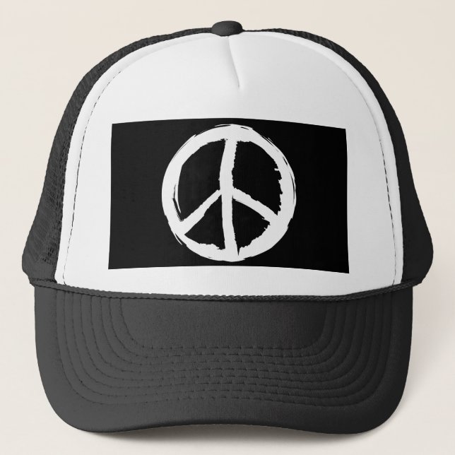 roligt painterly PEACE SYMBOL | Keps (Framsida)