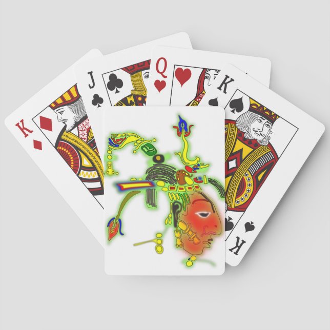 Roligt Painting Mask Tribal Ansikte Kortlek (Baksidan)