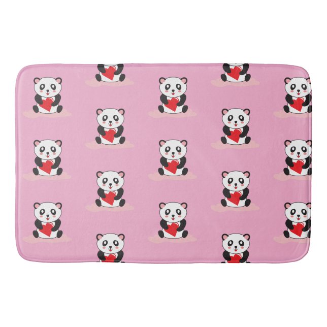 Roligt Panda Graphic Bathroom Mat Badrumsmatta (Framsidan)