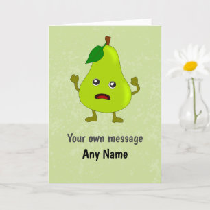 Roligt Panicking Pear - No Stressa Birthday / Till Kort