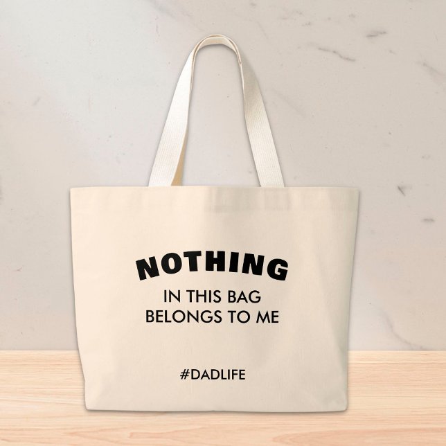Roligt Pappa Slogan Dadlife Bold Typography Pappa Jumbo Tygkasse (Skapare uppladdad)