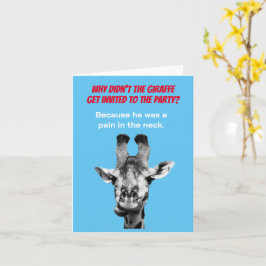 Roligt Pappaskämt Presentkort med Bild på Giraff Kort