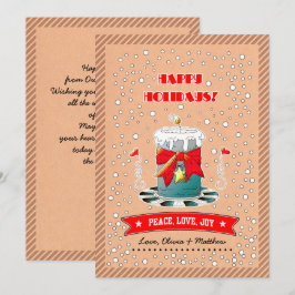 Roligt Papper julklapp Kraft Julkort