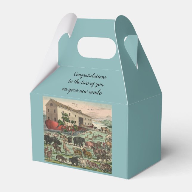 Roligt par Gratulerar på ny Condo Presentaskar (Framsidan Sidan)