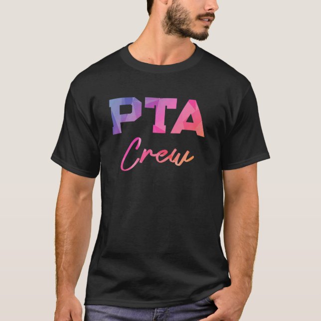 Roligt Parent Teacher Association Graphic Pta Crew T Shirt (Framsida)