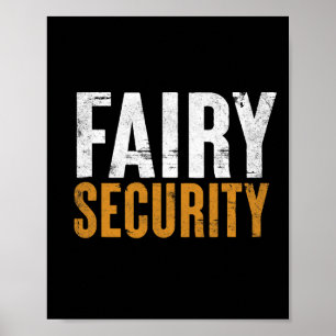 Roligt Parents Lazy Easy Costume Fairy Security Ha Poster