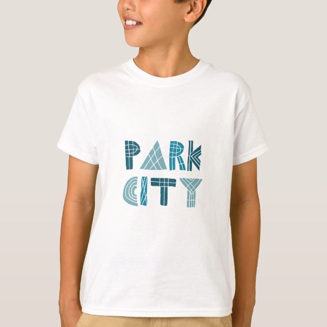 roligt Park City utah text Tee Shirt (Framsida)