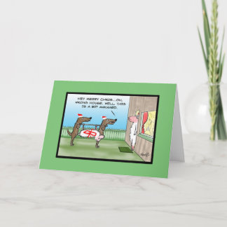 Roligt party för julkortfel helgkort