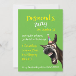 Roligt Party-inbjudan, skriker Donkey! Inbjudningar