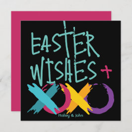 Roligt Påsk Önskemål, Hugs & Kisses | Svart och Ro Julkort