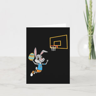 Roligt Påskägg Bunny Dunk Basketball Game Påsk K Kort