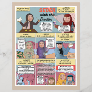 Roligt Passover Personlig Easy 2 Sided Haggadah Reklamblad