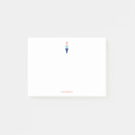 Roligt Pastel Ice Cream Personlig Namn Post-it Block