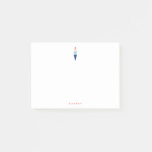 Roligt Pastel Ice Cream Personlig Namn Post-it Block