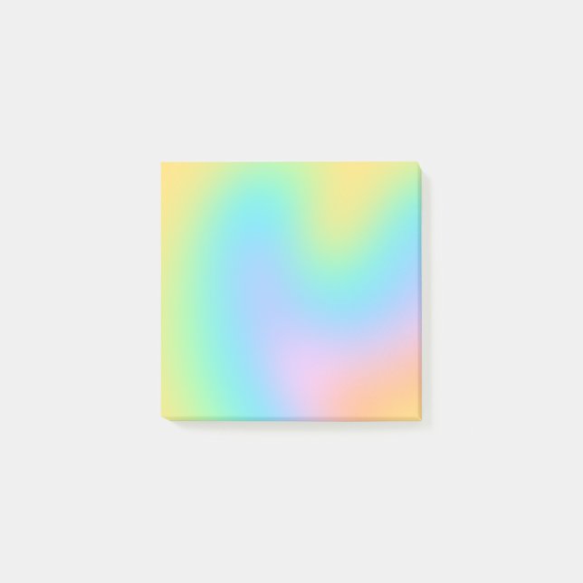 Roligt Pastel Rainbow Gradient Postit Notes Post-it Block (Framsida)