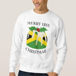 Roligt Patriotic JAMAICA FLAGGA Julpudding Lång Ärmad Tröja