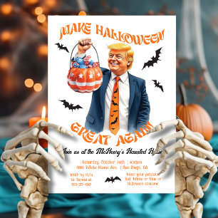 Roligt Patriotiskt Trump Halloween-fest Inbjudningar