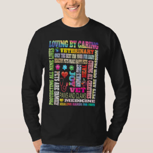 Roligt Paw Skriv ut pulsslag Veterinarian Vet Tech T Shirt
